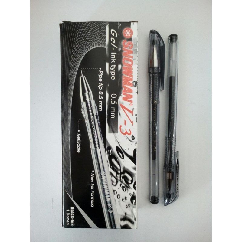 

(1pcs) Ballpoint/Pulpen Gel Snowman V-3 - ABO