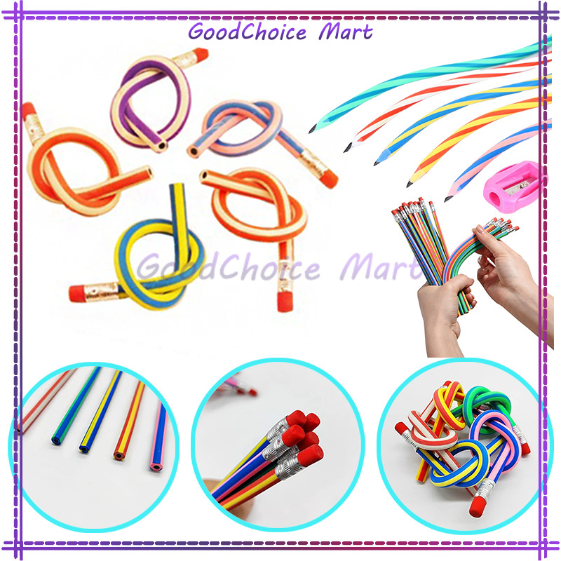 

Pensil Lentur Fleksibel / Pensil Gulung Flexibel / Pensil Gulung Unik Lucu / Pensil Sekolah Lentur Unik Lucu