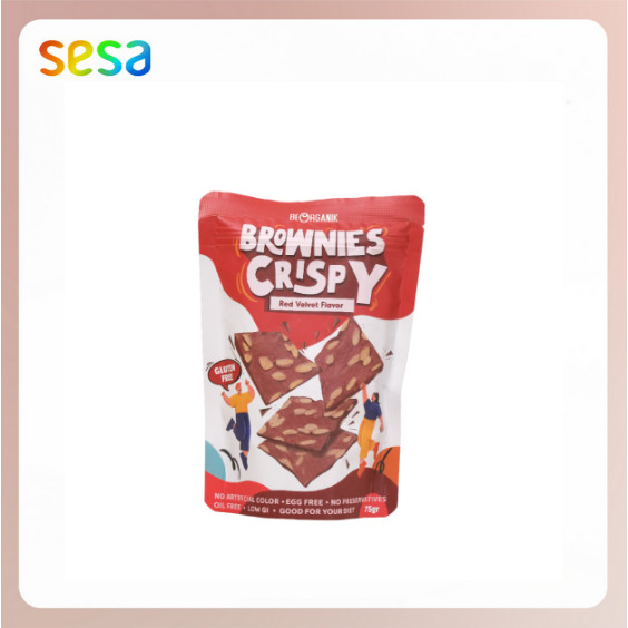 

BEORGANIK Brownies Crispy Red Velvet 75gr - Snack Gluten FREE
