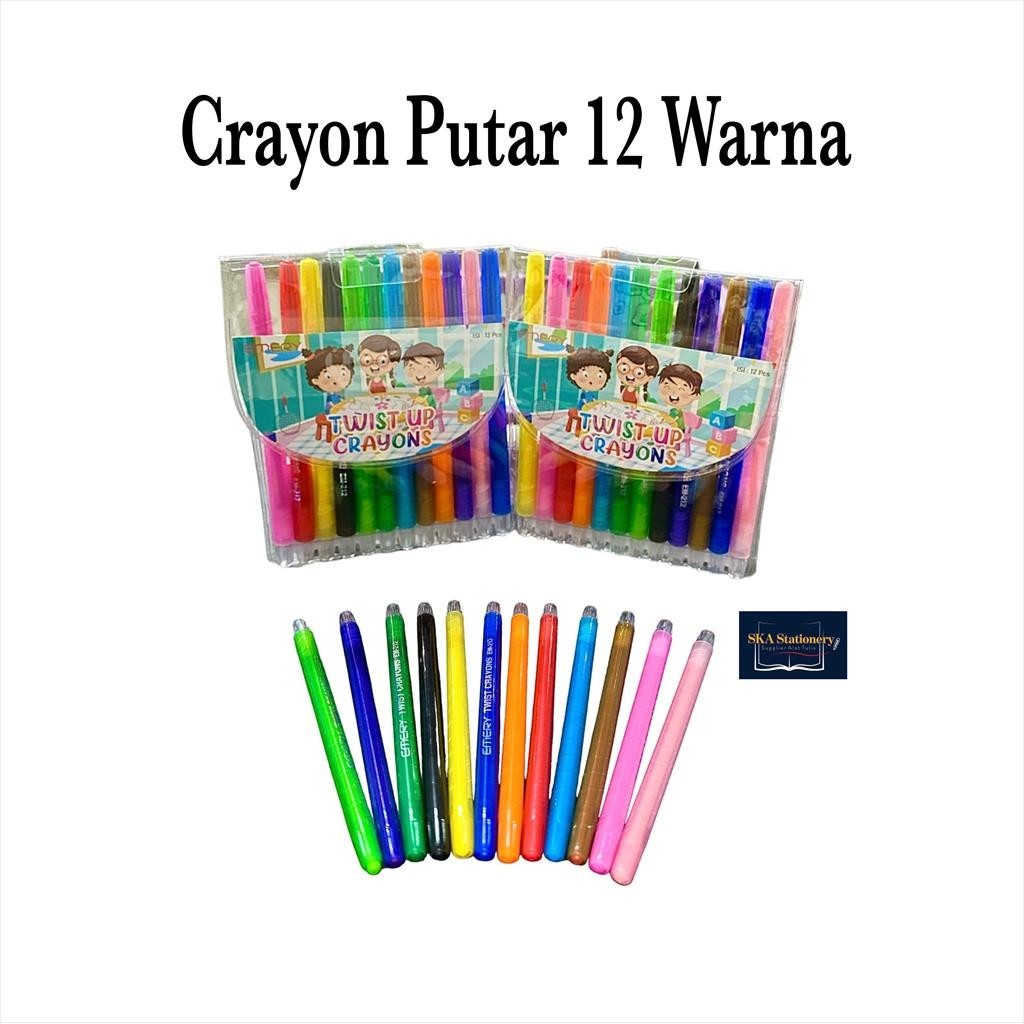 

Crayon Putar / Twist Crayon Panjang 12 Warna (Set)