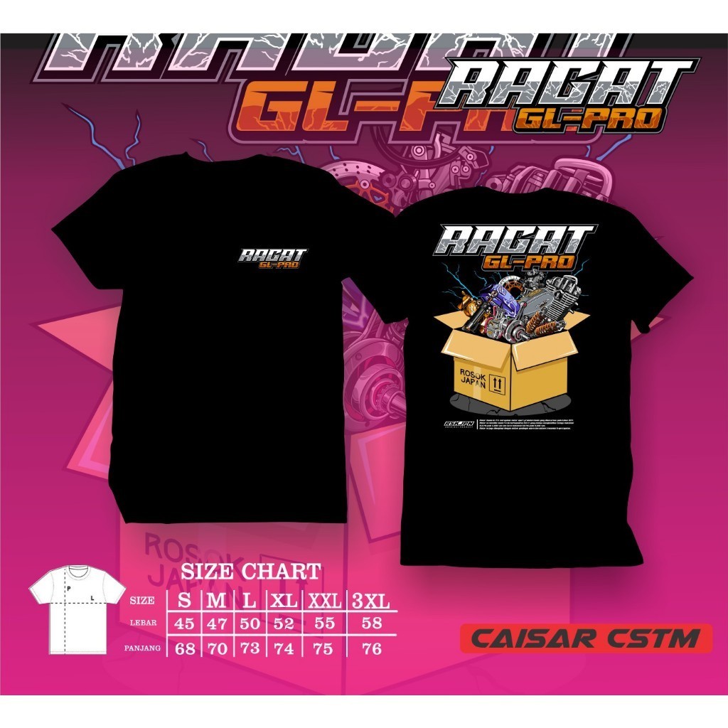 Baju Kaos Honda Ragat gl pro  Gank honda Herek Herex Distro Original caisar custom