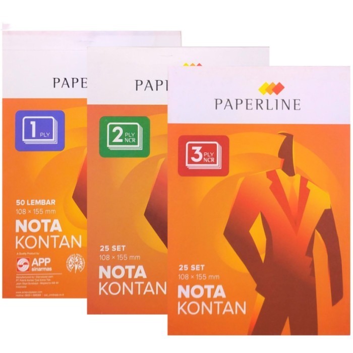 

Buku nota kontan paperline 3ply/2ply/1ply /nota besar / nota kecil