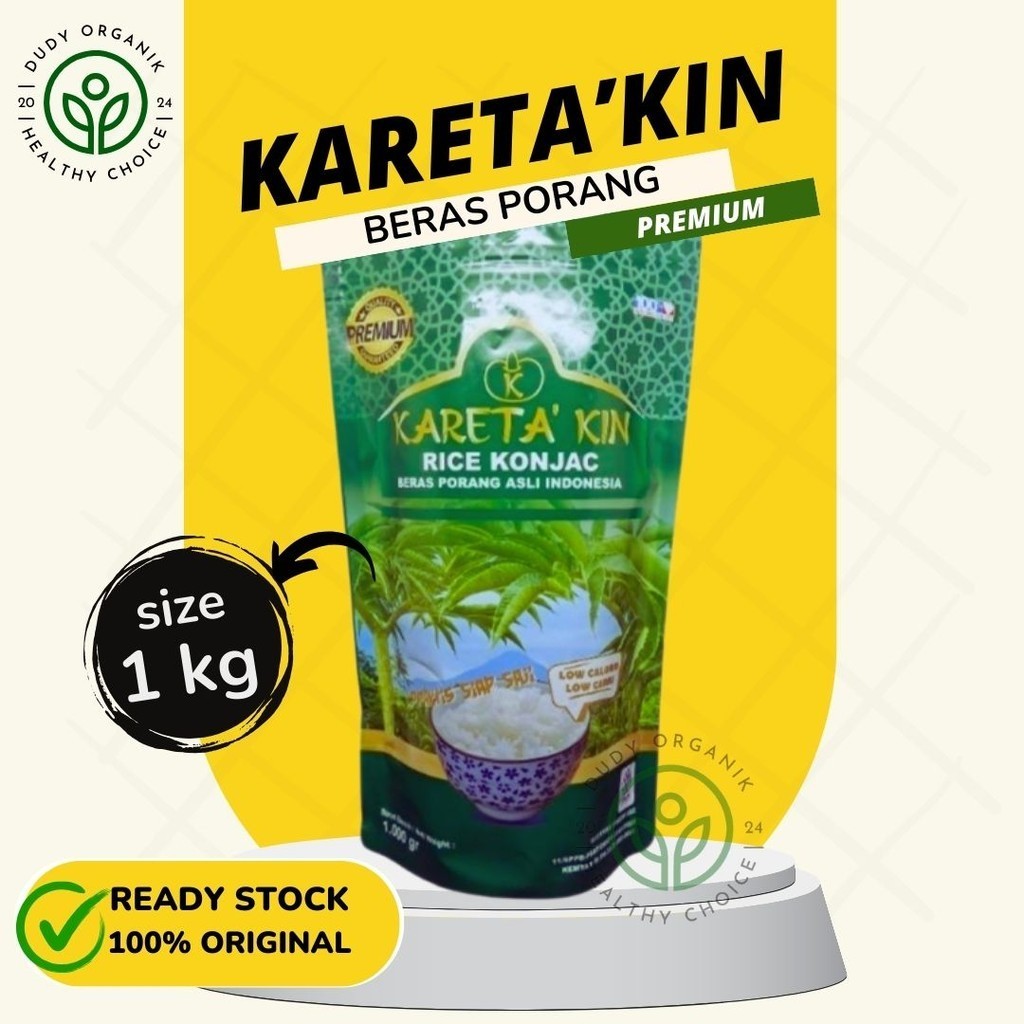 

Kareta kin PREMIUM Beras Porang 1 KG Shirataki Konjac Rice