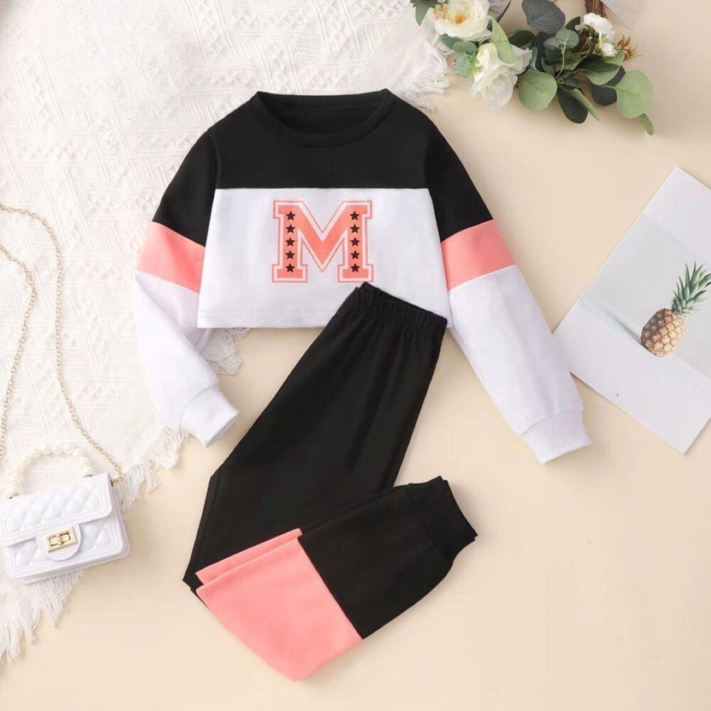 KIMYKUMI SETELAN ANAK UNISEX DAVENA  SABLON TERBARU