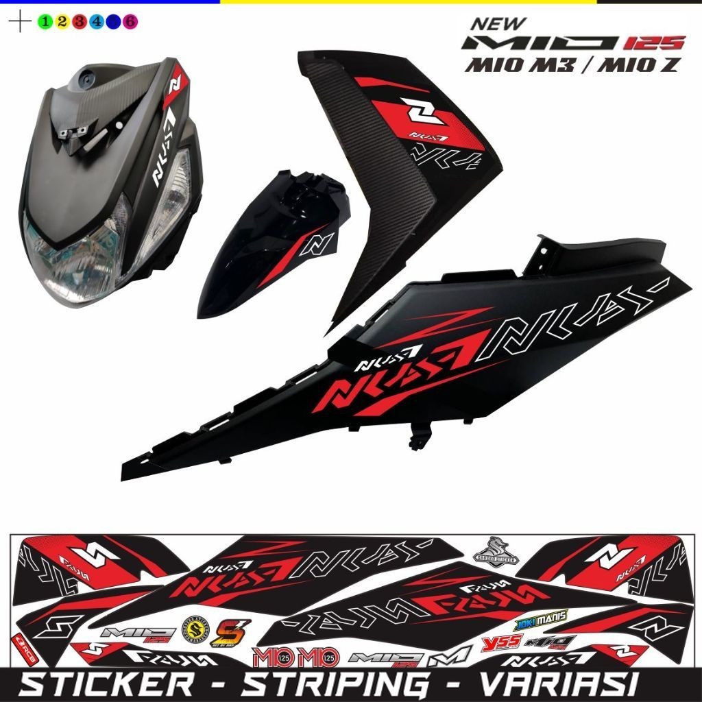 STIKER VARIASI STRIPING VARIASI MIO Z MIO M3 / STRIPING MIO 125 VARIASI STRIPING MIO M3 STIKER MOTIF