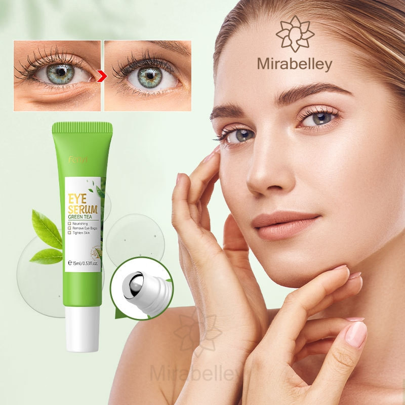 COD⚡FENYI Green Tea Eye Serum 15ml Krim Mata Esensi Mata Teh Hijau Esensi Pelembab Dalam Esensi Pele