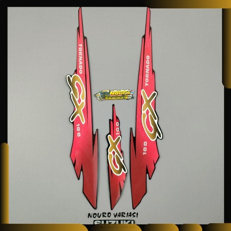 Striping Suzuki GX tornado 110 hitam merah