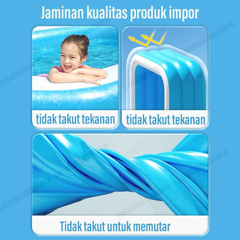 ID KOLAM RENANG ANAK JUMBO 3RING/KOLAM MANDI BOLA /KOLAM BALON ANAK PVC/PORTABLE KOLAM ANAK