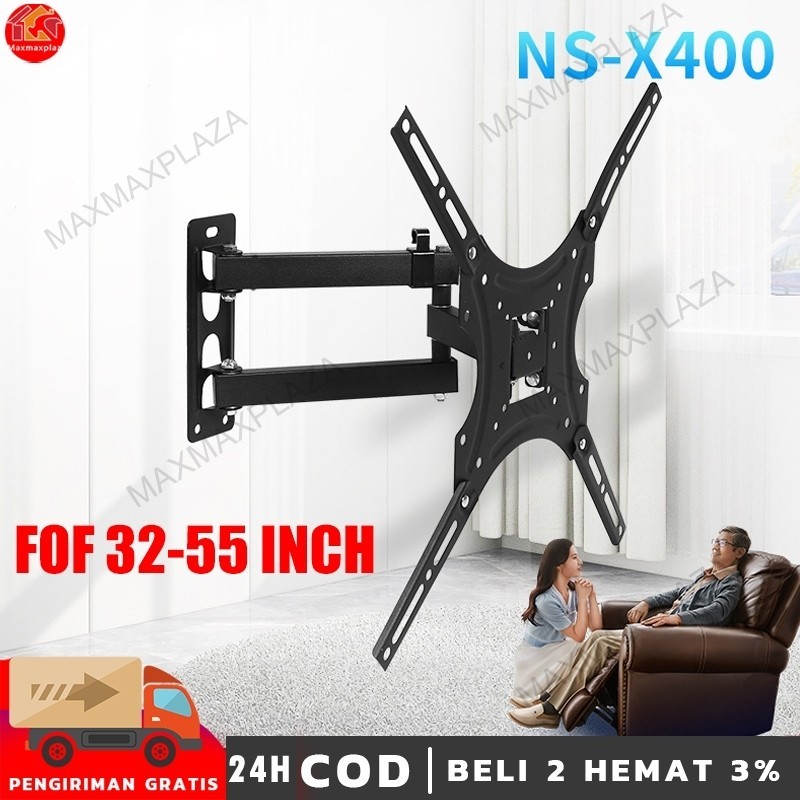 Bracket TV LED LCD 32 40 43 55 50 42 49 Inch Dijamin Cocok 32 - 55 In 6 Arah Universal Breket TV Bri