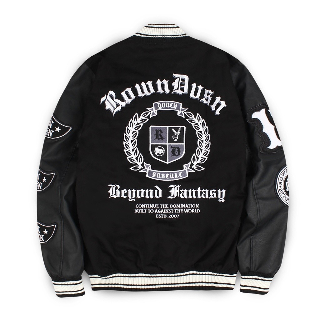 Rown Division Varsity Jacket - Rowndvsn Jaket Varsity Kapital Black