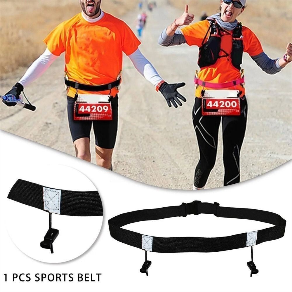 Marathon Race Number Belt With Gel Holder Running Belt Sports Belt Competition Number Belt