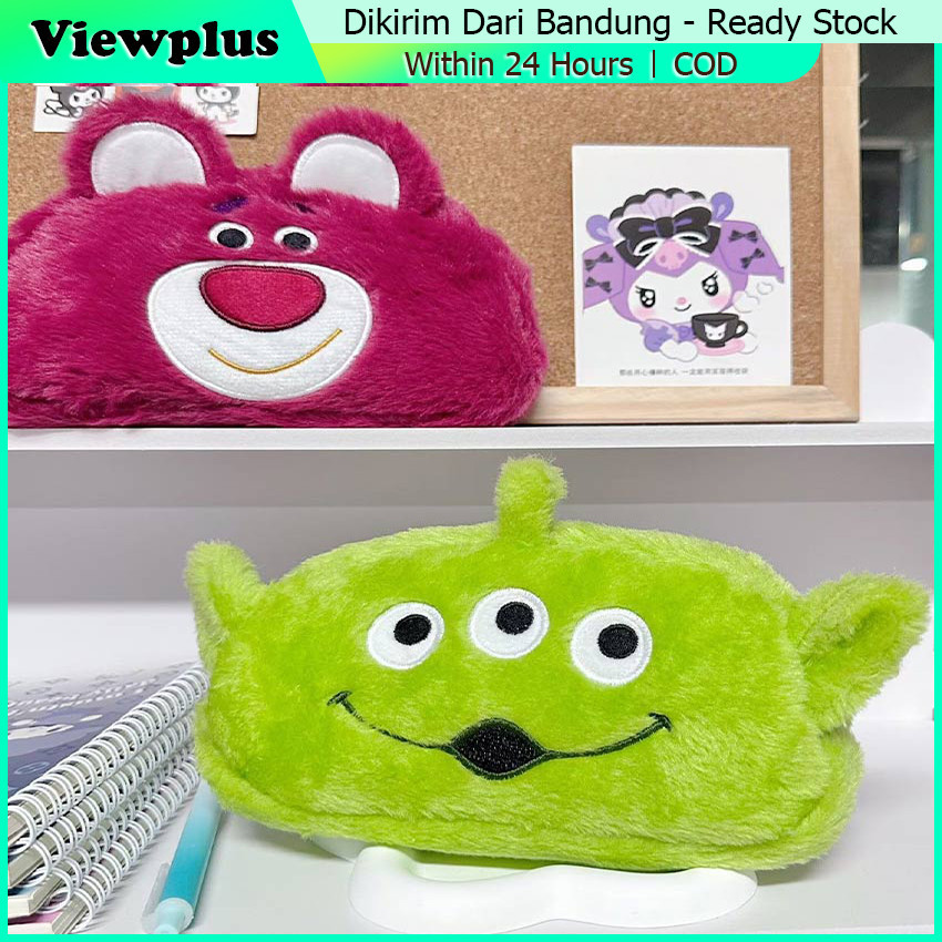 

Tempat Pensil Plush Motif Kartun Beruang Strawberry Pink Korea Aesthetic Lucu Pencil Case