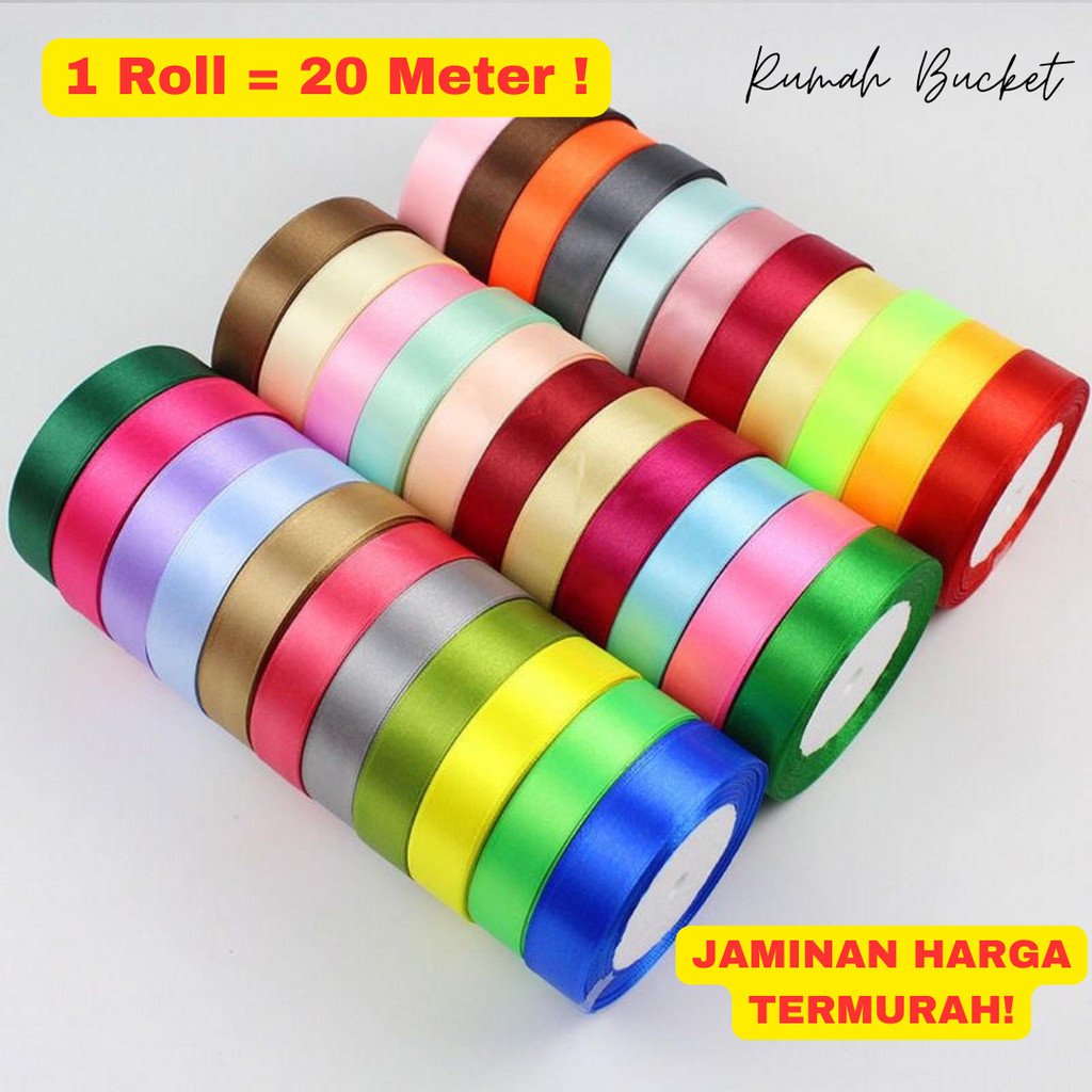 

PITA SATIN 3/4 INCH (2 CM) ANEKA WARNA IMPORT PITA BUKET