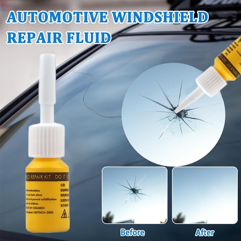 Lyn 1 Set Lem Kaca Mobil Retak Wiendshield Car Crack Glass Repair Kit Lem Kacamata Retak Universal
