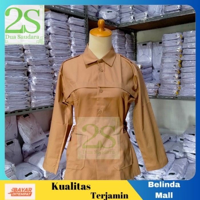 

⭐KUALITAS TERBAIK⭐ Seragam Sekolah Baju PRAMUKA Perempuan Lengan Panjang SD/SMP/SMA 7 8 Terlaris