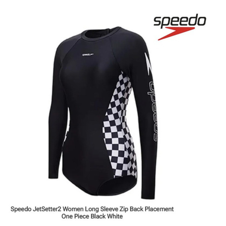 Baru Baju Renang Wanita Speedo Original - Jetsetter2 Women Long Sleeve Zip Limited - Diving Baju Sel