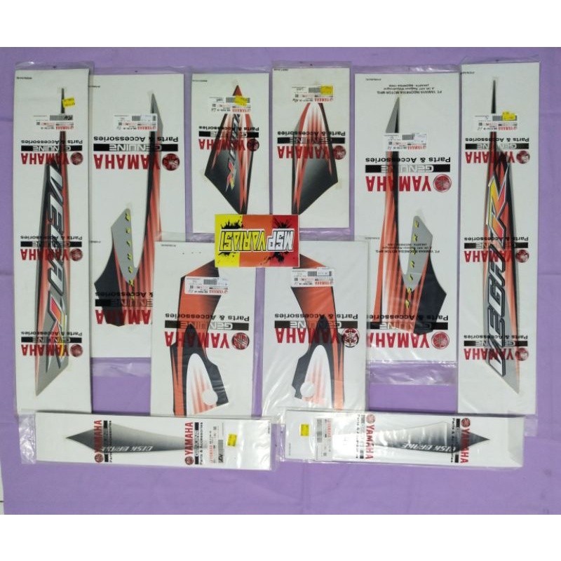 Striping Motor Yamaha Vega R New 2006 Hitam Silver Original Ori asli Yamaha Genuine Part