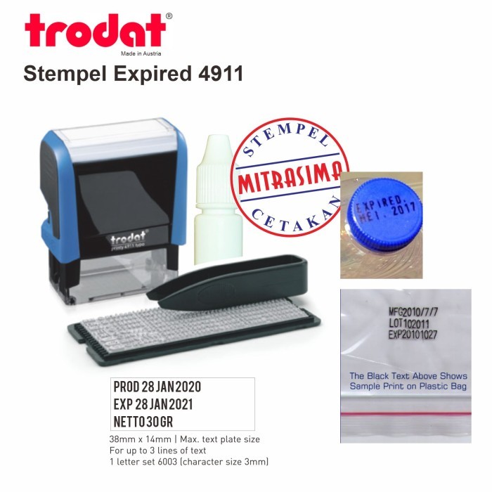 

Stempel EXPIRED dengan kode produksi atau format lain yang fleksibel - Kecil 4911 2502
