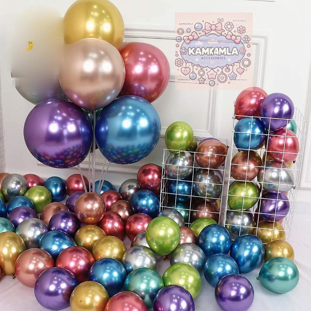 KKL Balon Latex Chrome 5 Inch Balon Ulang Tahun