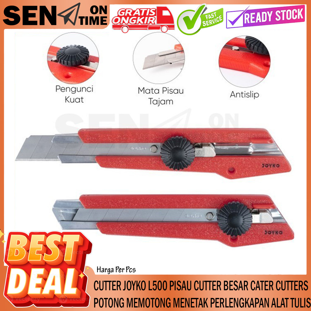 

Joyko Cutter L500 Cater Cutters Pisau Kater Besar Potong Memotong Menetak Mengelupas Kabel Cable Cabel Kertas Mesin Kuter Jumbo Plastik Pelastik Gunting Piso Model Geser Tajem Tajam Blade Karter Carter Curter LLS Multifungsi Serbaguna