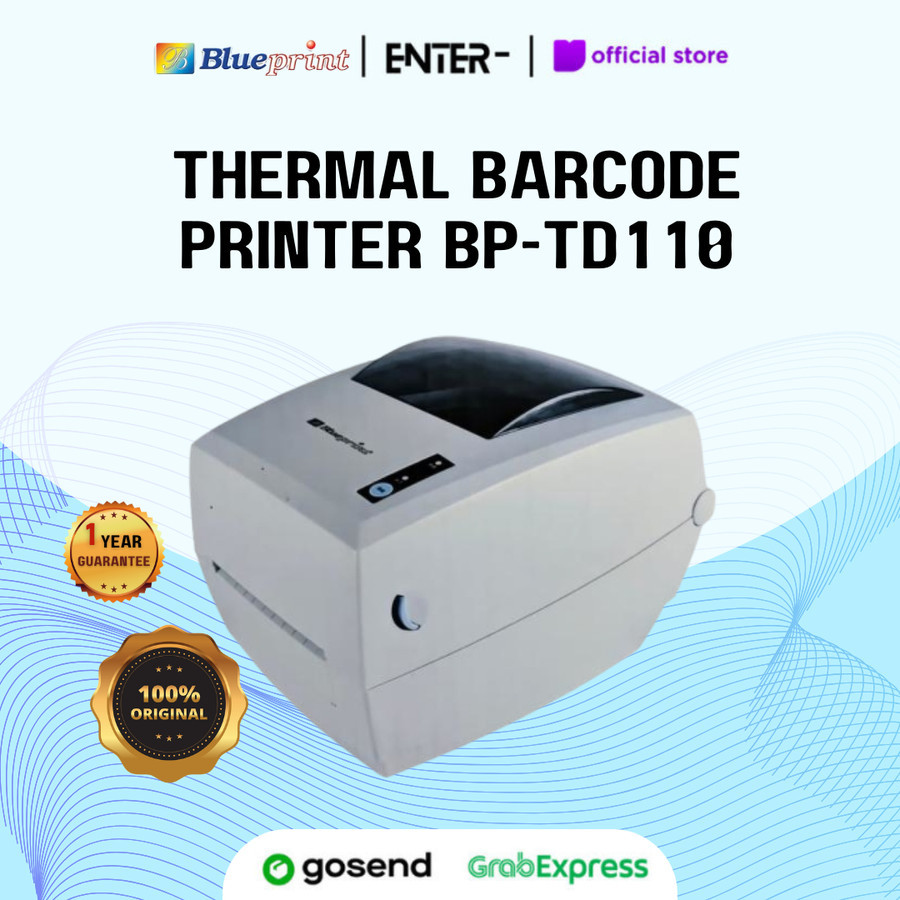 Printer Barcode Thermal Printer Label Resi A6 BLUEPRINT TD110