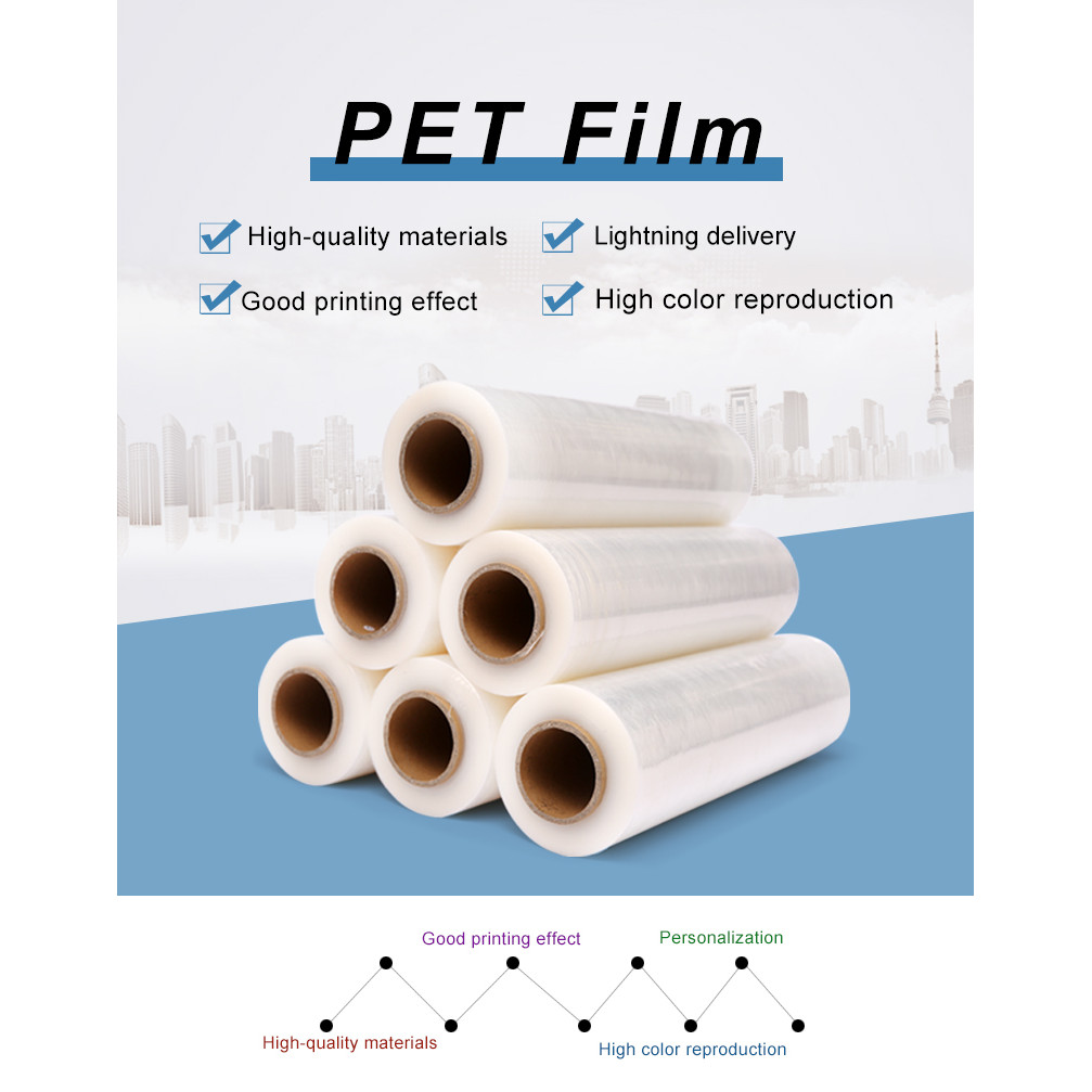 

Fcolor 30/33cm*100m Roll DTF PET Film Matte Double Side Transfer Film for Large Format XP600 I3200 PET Film Printing Machine