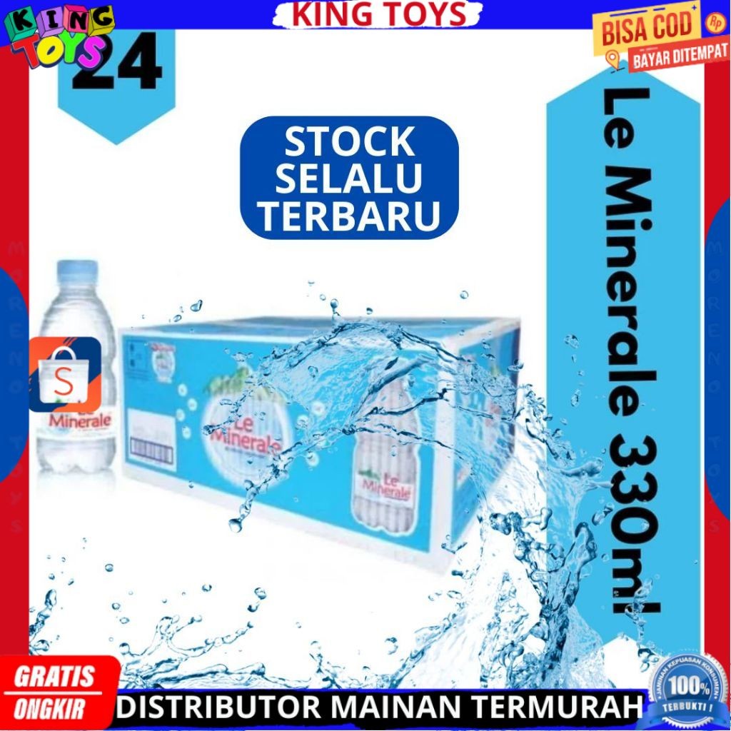 

Air Mineral LE MINERALE LEMINERAL 330 ML Isi 24 Botol PER DUS PER KARTON TERMURAH