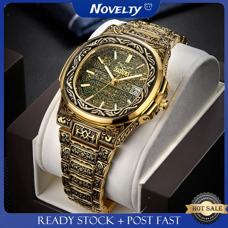 Jam Tangan Pria Onola Tahan Air Jam Tangan Tali Baja tanggal