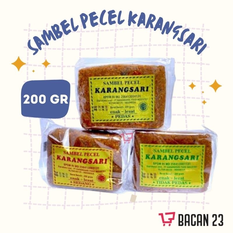 

KN__ Sambal Pecel Karangsari (200gr) - (Tidak Pedas - Sedang - Pedas) / Bacan 23 - Bacan23