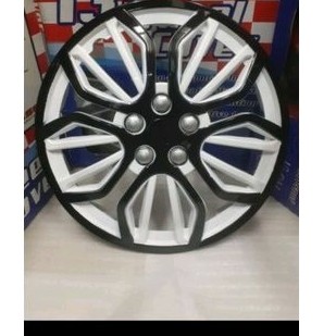 weldop dop roda standar kaleng ring 14 abs plastik putih hitam laba2, isi 1 set (4pcs)