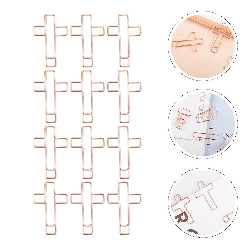 

Cross Clip Church Clips Shaped Bible Journaling Clamps Metal Bookmark Paper Folders Study supplies