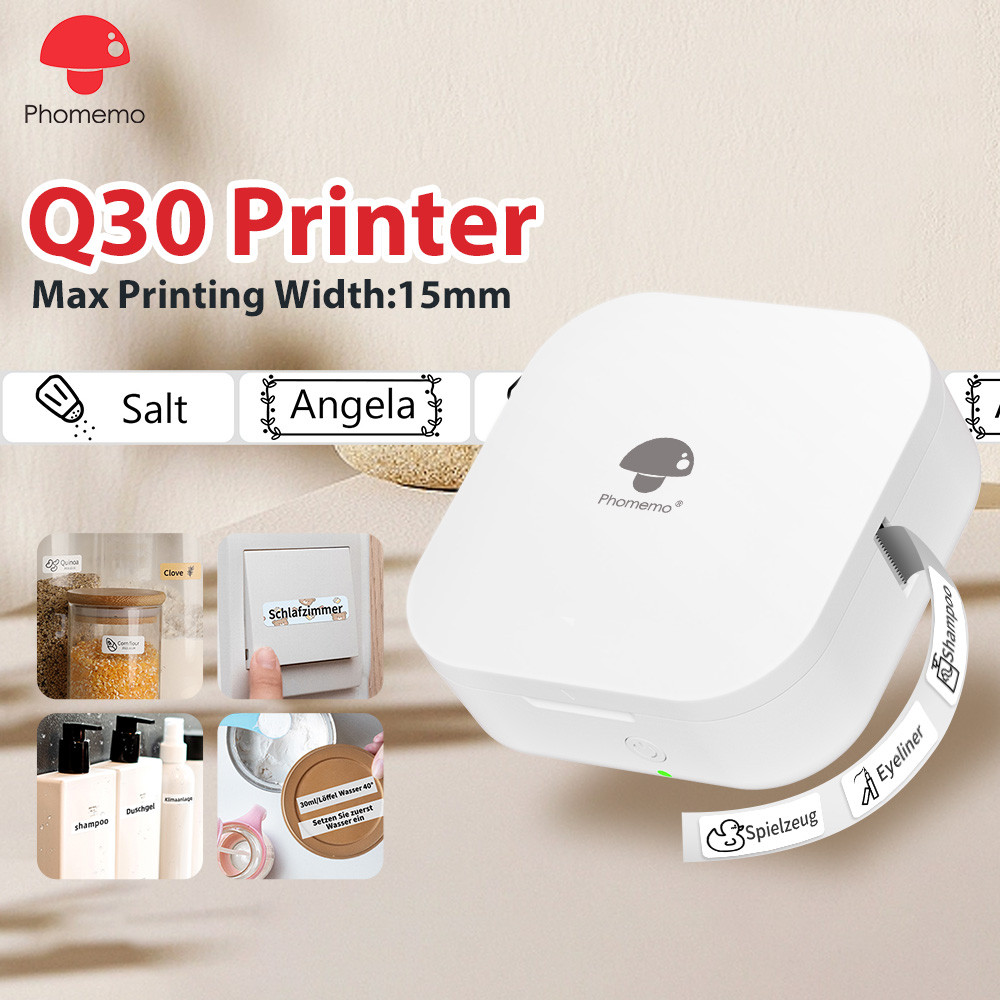 

Phomemo Q30 Label Maker Machine Mini Pocket Thermal Label Printer DIY Date Sticker Wireless Label Machine Various Label Paper