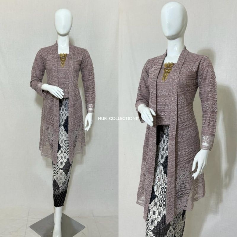 Termurah Busana Muslim Lebaran Wanita Modern Mewah / Kebaya kutu baru / Kebaya tunik / Tunik brokat 