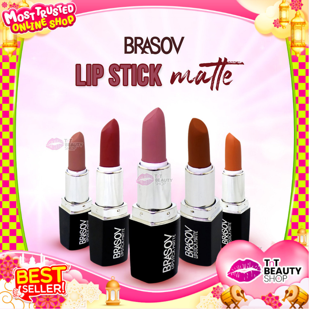 BRASOV Lipstick Matte - Perona Bibir | TnT Beauty Shop