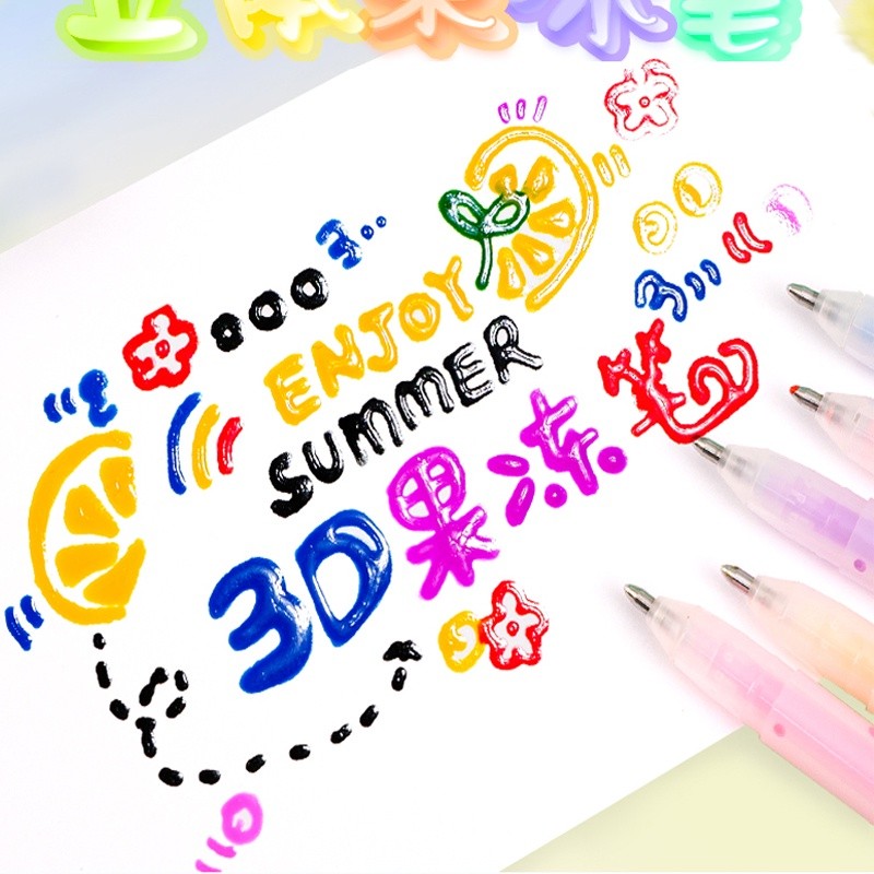 

6 Warna Pen Jelly 3D Kreatif DIY Untuk Graffiti