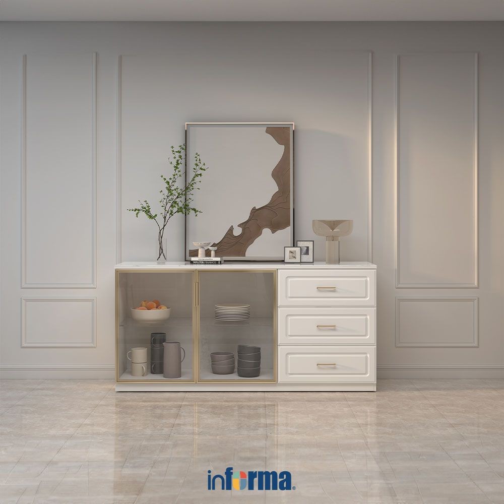 Informa Igniz Kabinet - Putih Lemari Kabinet Serbaguna Cabinet Penyimpanan Indoor Furniture Rumah