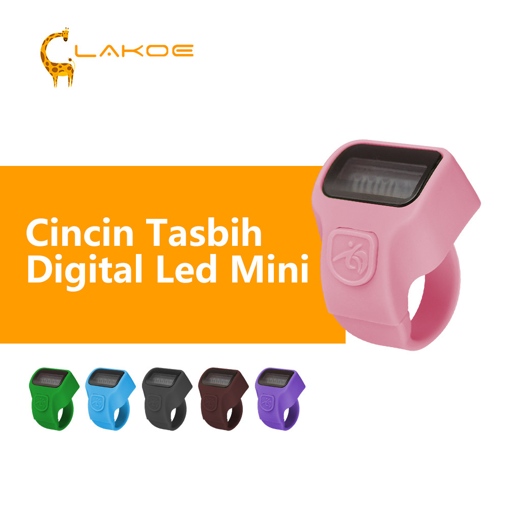 

LAKOEOFFICIALMALL Cincin Tasbih Digital Led Mini Tally Counter Tasbih Jari Digital Cantik Alat Penghitung Dzikir