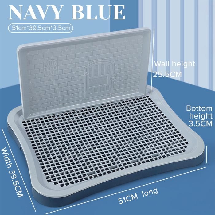 Toilet Anjing Pet Toilet Training Tempat Pipis Anjing Besar Dan Dinding - Biru