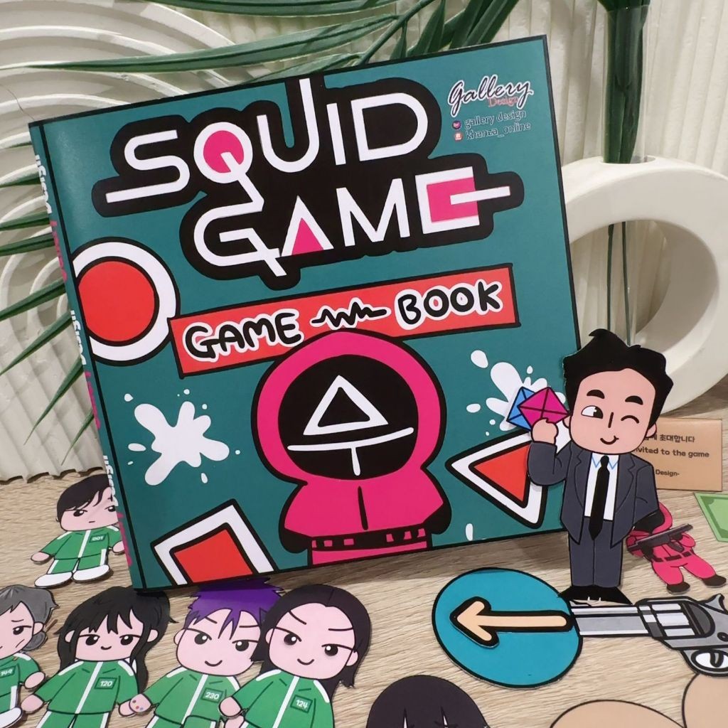 SQUID GAME Paperdolls Mainan Edukasi Anak Viral Mainan Bongkar Pasang Kertas Tebal Terbaru