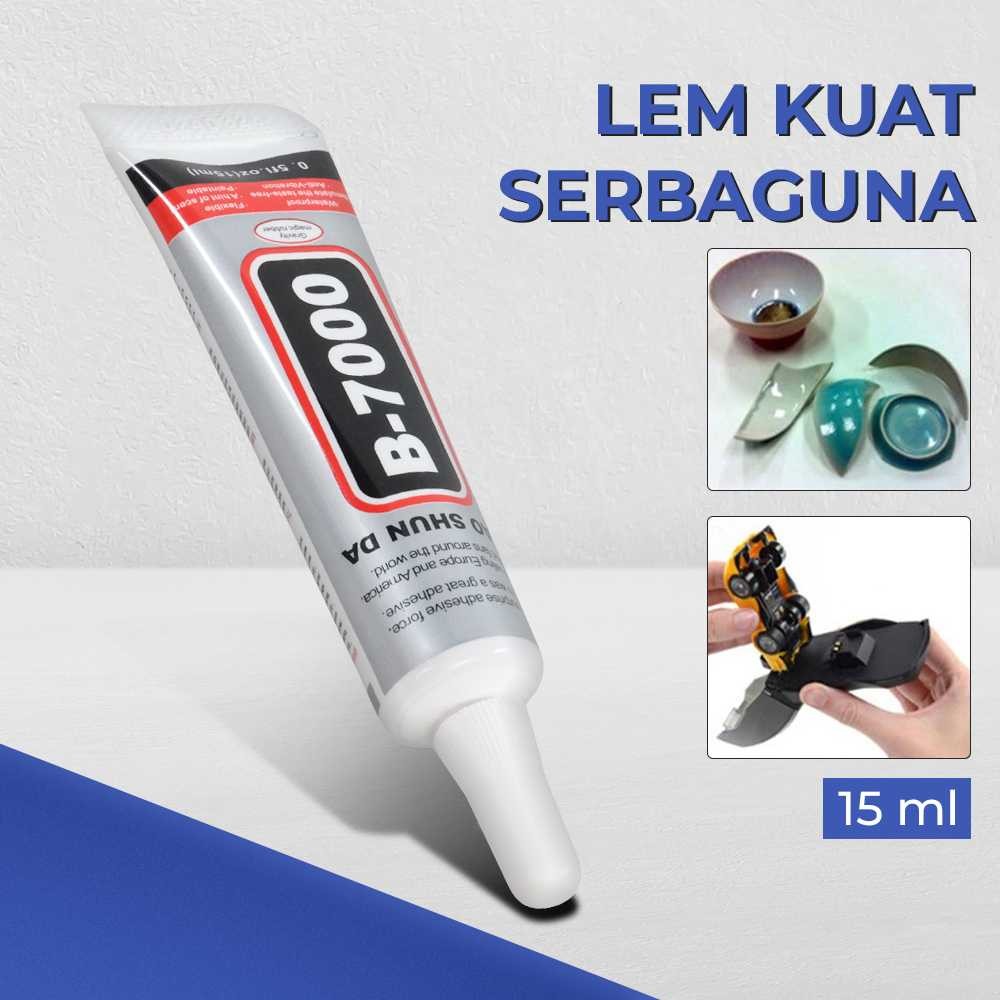 

Lem Kuat Power Glue B-7000 Serbaguna 15ml / Lem LCD Touchscreen / Lem Keramik / Lem Besi