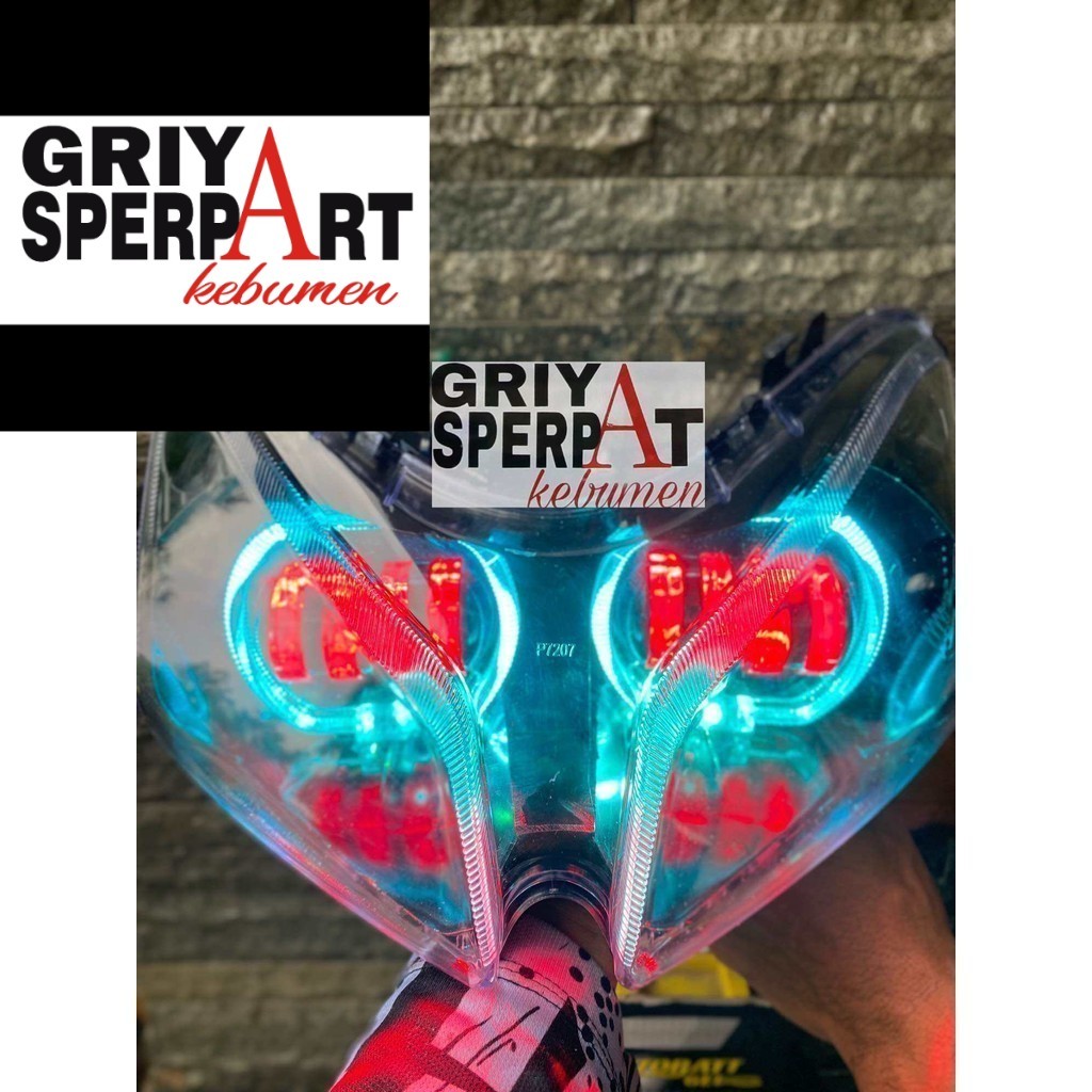 REFLEKTOR LAMPU DEPAN VARIO 110 OLD KARBU BILED PROJIE