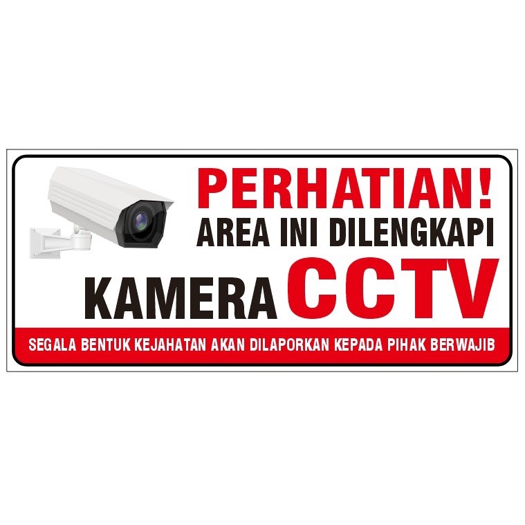 

Stiker Vinyl Perhatian Area Ini Dilengkapi Kamera Cctv