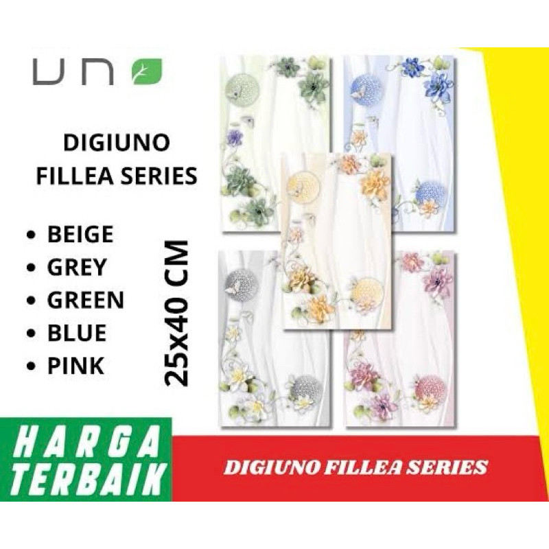 KERAMIK DINDING UNO FILLEA 25x40 / KERAMIK DINDING MOTIF MINIMALIS GARIS / KERAMIK DINDING UNO 25x40