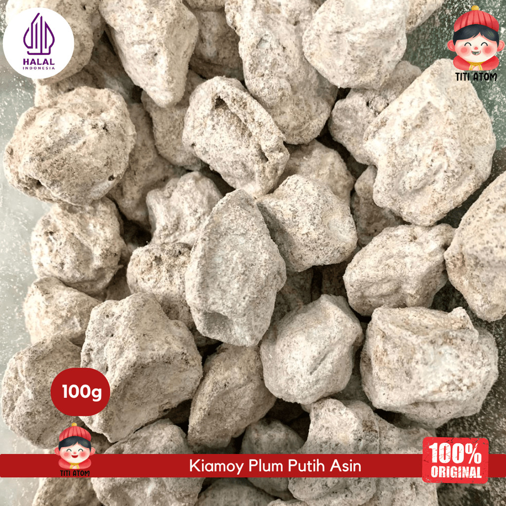 

Manisan Asinan Kiamboy Kiamoy Plum Putih Asin 100g