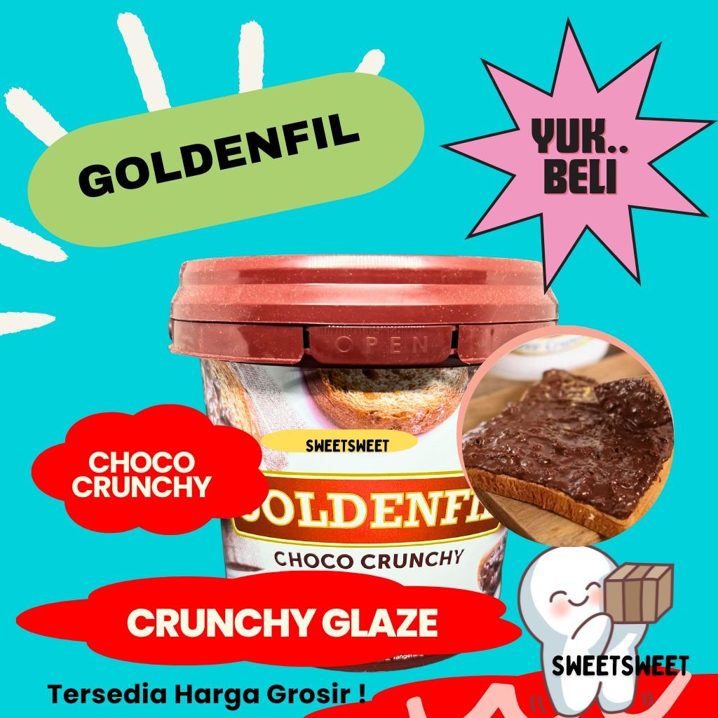 

Sweetsweet Goldenfil Choco Crunchy | Selai Coklat Krunchy Garing 1 Kg {BISA COD dan Grosir}