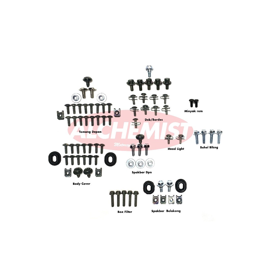 Baut Fino Karburator Full Set / Baud Yamaha Fino Karbu Full Body / Baut Yamaha Fino Karburator Fulls