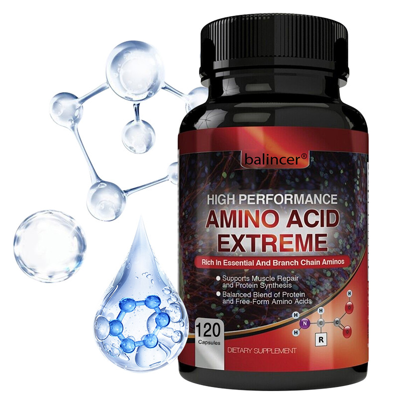 Suplemen Asam Amino & BCAA, Mendukung Perbaikan Otot & Sintesis Protein - Pra Latihan + Pemulihan As