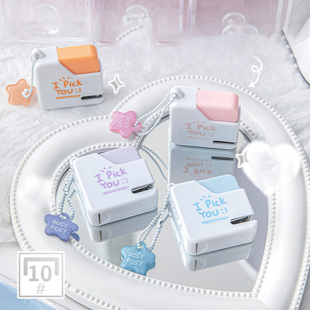 

Color Mini Portable Stapler With 40pcs No.10 Staples Paper Binding Machine Bookbinding Machine Office School Binding Supplies