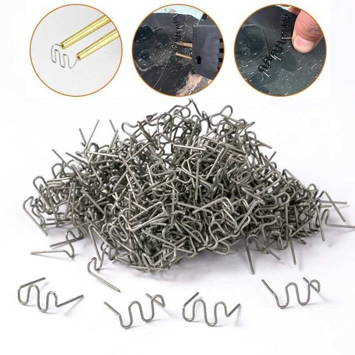 500 Pcs Kawat Solder Las Sambung Plastik Patah Bemper Body Mobil