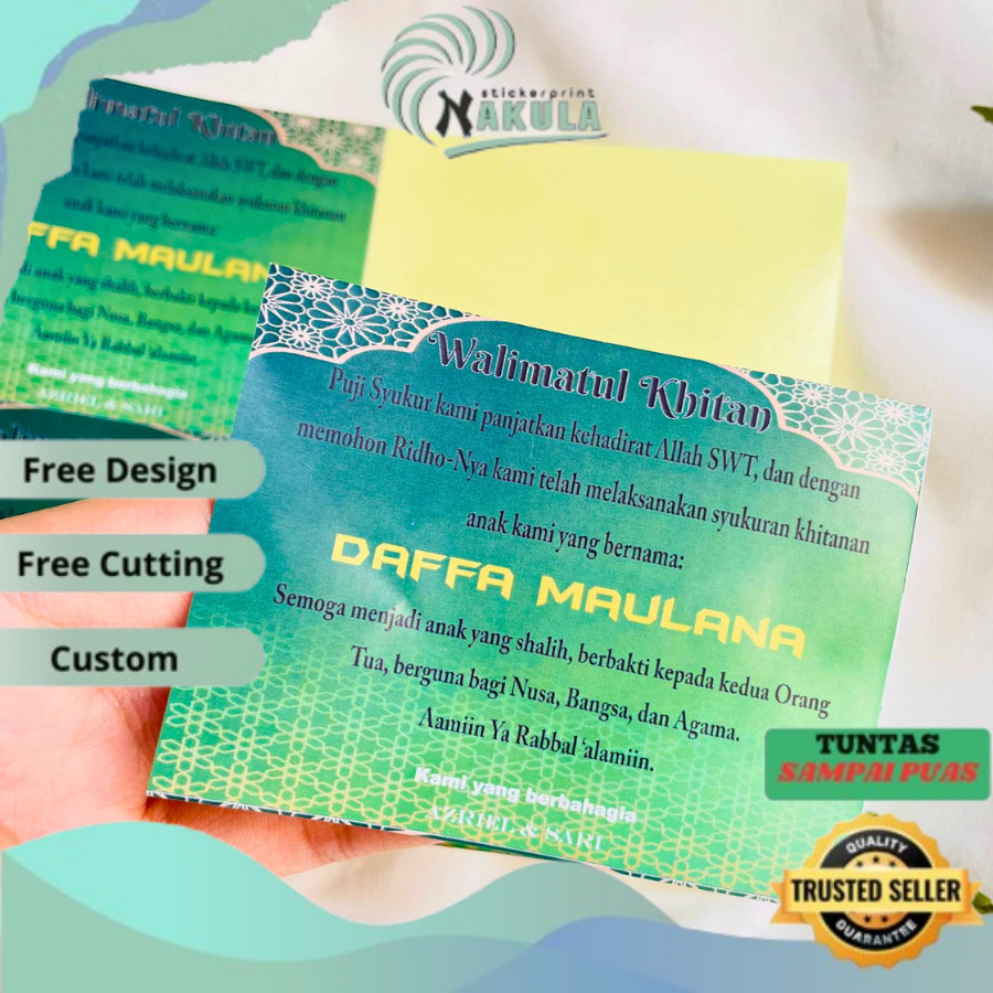 

NKL Stiker Syukuran Khitanan (PAKAI FOTO) - Stiker Khitan Anak - Stiker Box Nasi (Langsung Tempel)